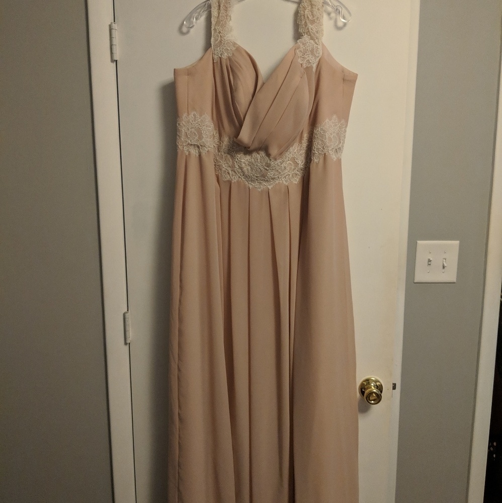 Blush & Ivory Lace Bridesmaid dress
